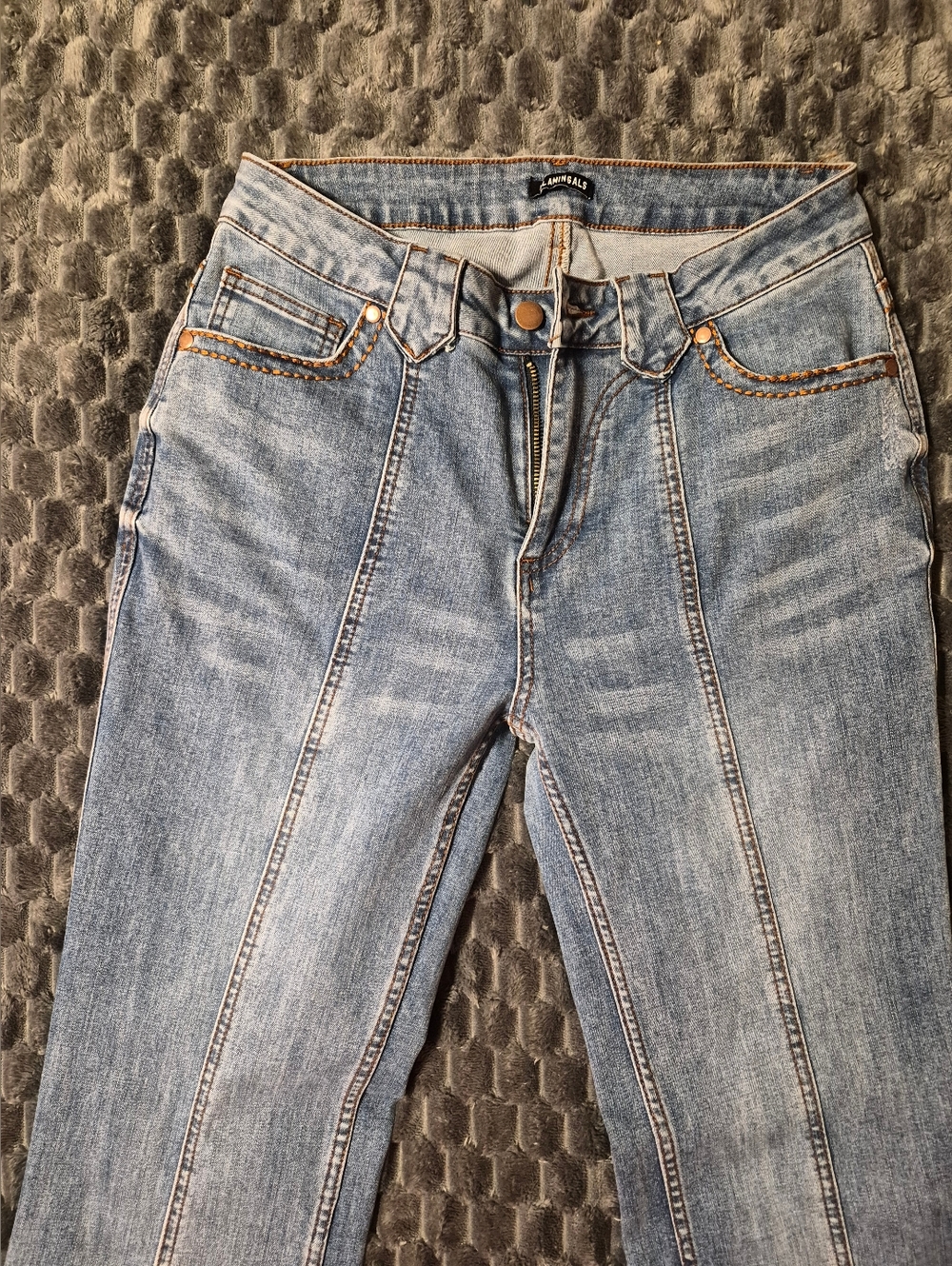 Women's Mid-Rise Flare Jeans in Medium Blue
